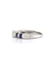 Diamond Solitaire and Alternating Diamond and Sapphire Ring